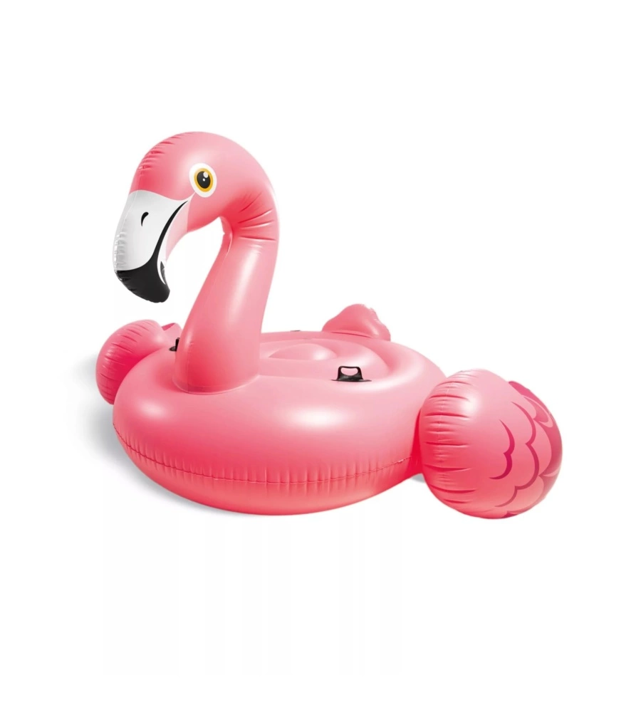 CALVACABILE GONFIABILE INTEX "FENICOTTERO GRANDE" IN VINILE ROSA 203X196X124 CM - COD. 57288EU