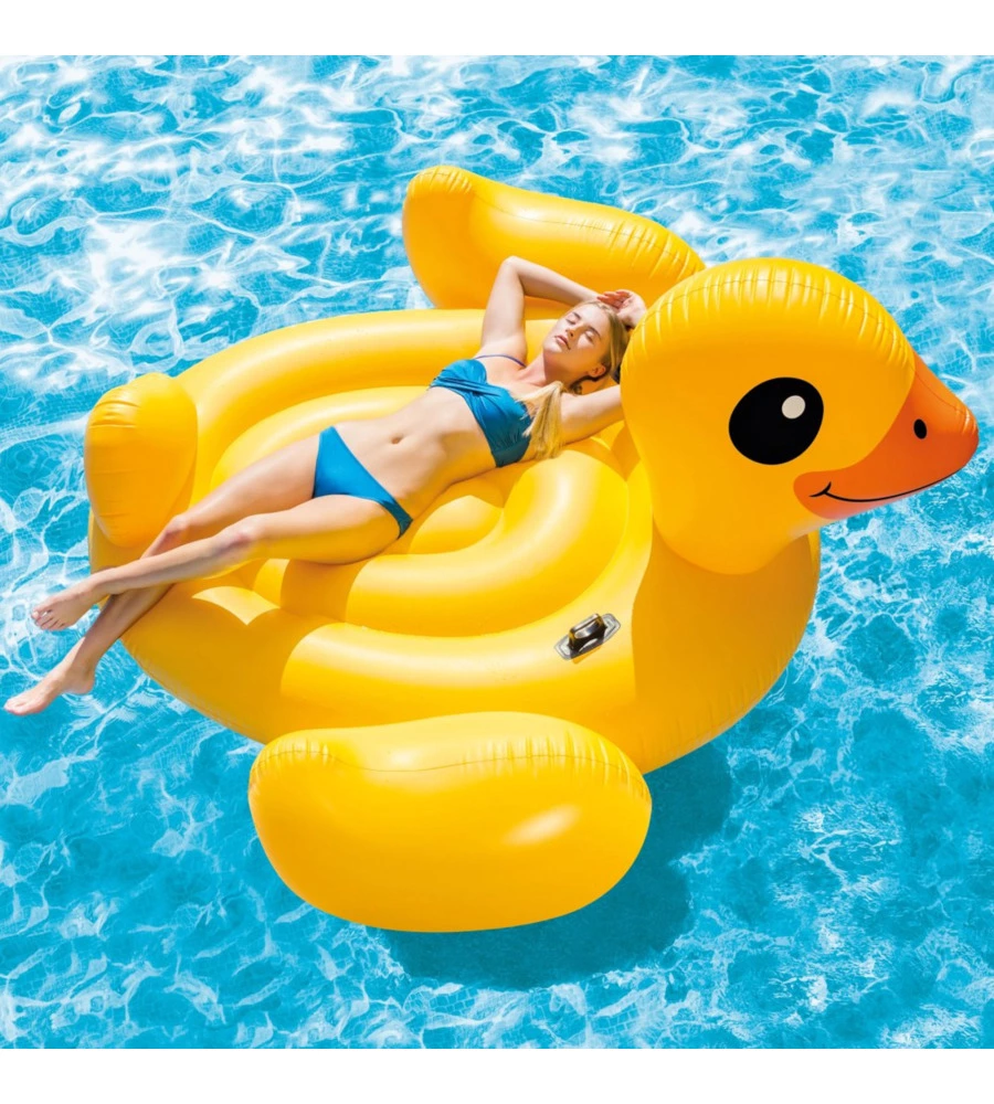 CAVALCABILE GONFIABILE INTEX "PAPERA GRANDE" IN VINILE GIALLO 203X203X112 CM - COD. 56286