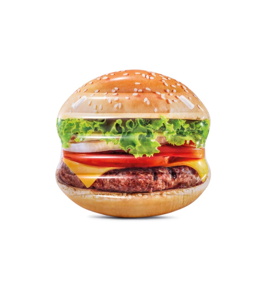 MATERASSINO GONFIABILE INTEX "HAMBURGER" IN VINILE 135X127X23 CM - COD. 58780EU