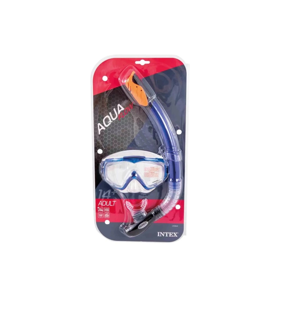 SET MASCHERA NUOTO RAGAZZO E BOCCAGLIO INTEX "AUQUA PRO" IN PLASTICA - COD. 55962