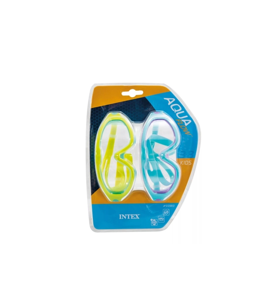 SET 2 MASCHERE NUOTO BAMBINO INTEX "KIDS" IN SILICONE - COD. 55983