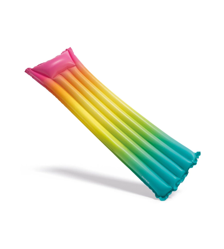 MATERASSINO GONFIABILE INTEX "ARCOBALENO" IN VINILE COLORI ASSORTITI 170X53X15 CM - COD. 58721EU