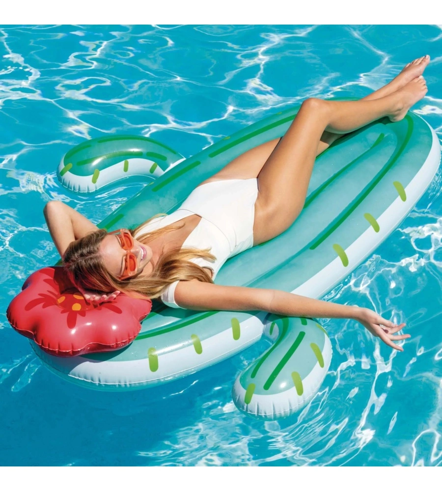 MATERASSINO GONFIABILE INTEX "CACTUS" IN VINILE 180X130X28 CM - COD. 58793EU