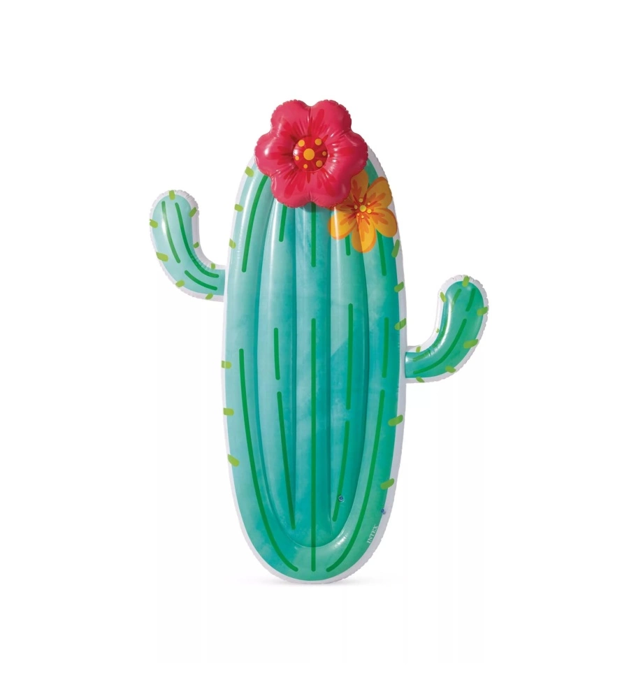 MATERASSINO GONFIABILE INTEX "CACTUS" IN VINILE 180X130X28 CM - COD. 58793EU