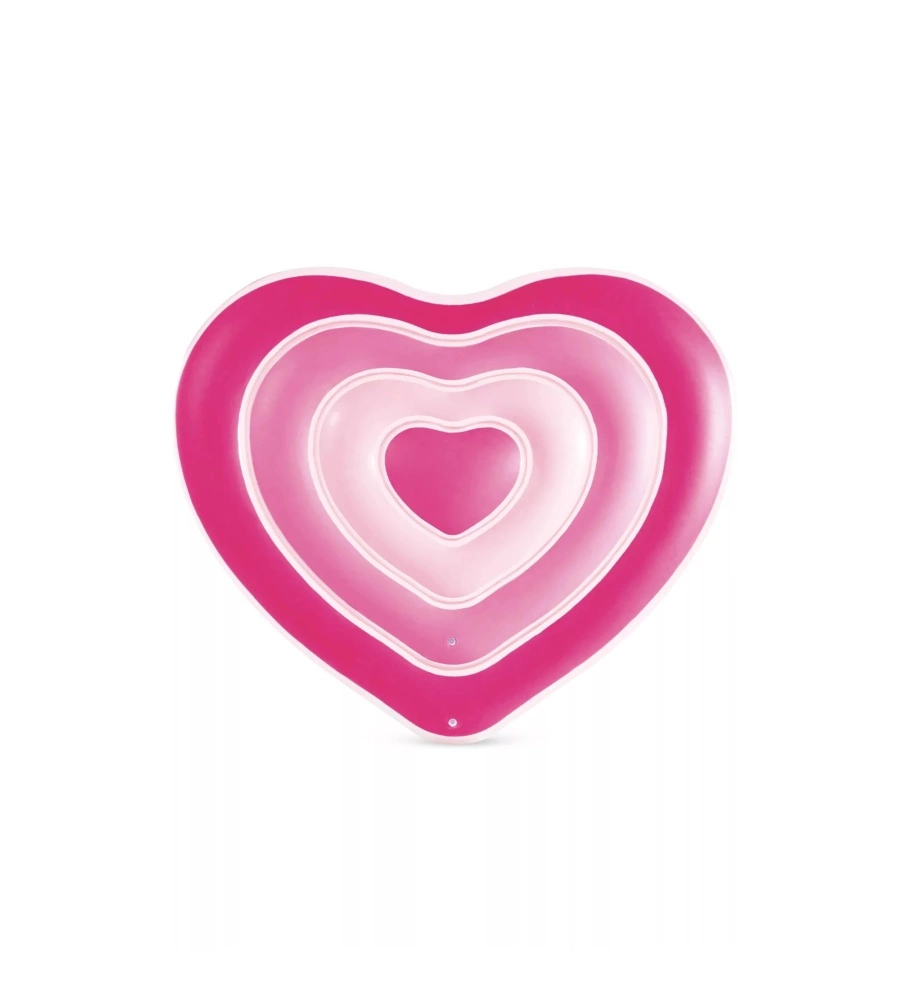 MATERASSINO GONFIABILE INTEX "CUORE" IN VINILE ROSA 155X135X25 CM - COD. 58727EU