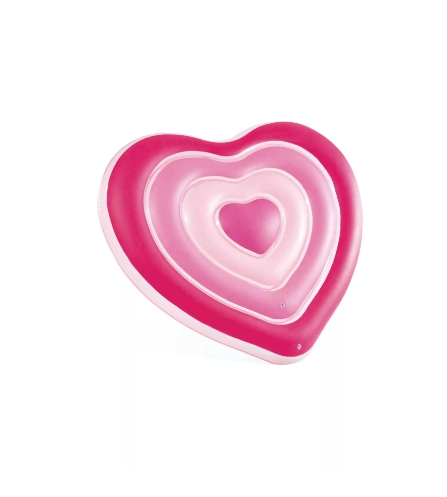 MATERASSINO GONFIABILE INTEX "CUORE" IN VINILE ROSA 155X135X25 CM - COD. 58727EU