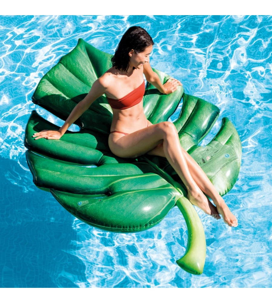 MATERASSINO GONFIABILE INTEX "FOGLIA" VERDE 206X132X20 CM - COD. 58782EU