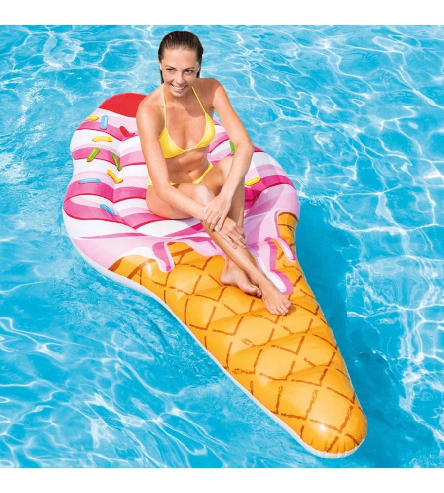 MATERASSINO GONFIABILE INTEX "GELATO" IN VINILE COLORI ASSORTITI 224X107 CM - COD. 58762EU