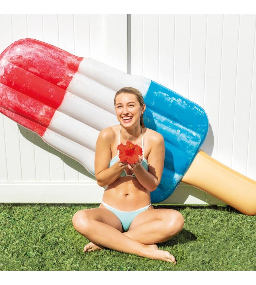 MATERASSINO GONFIABILE INTEX "ICE POP" IN VINILE COLORI ASSORTITI 186X66X20 CM - COD. 58774EU