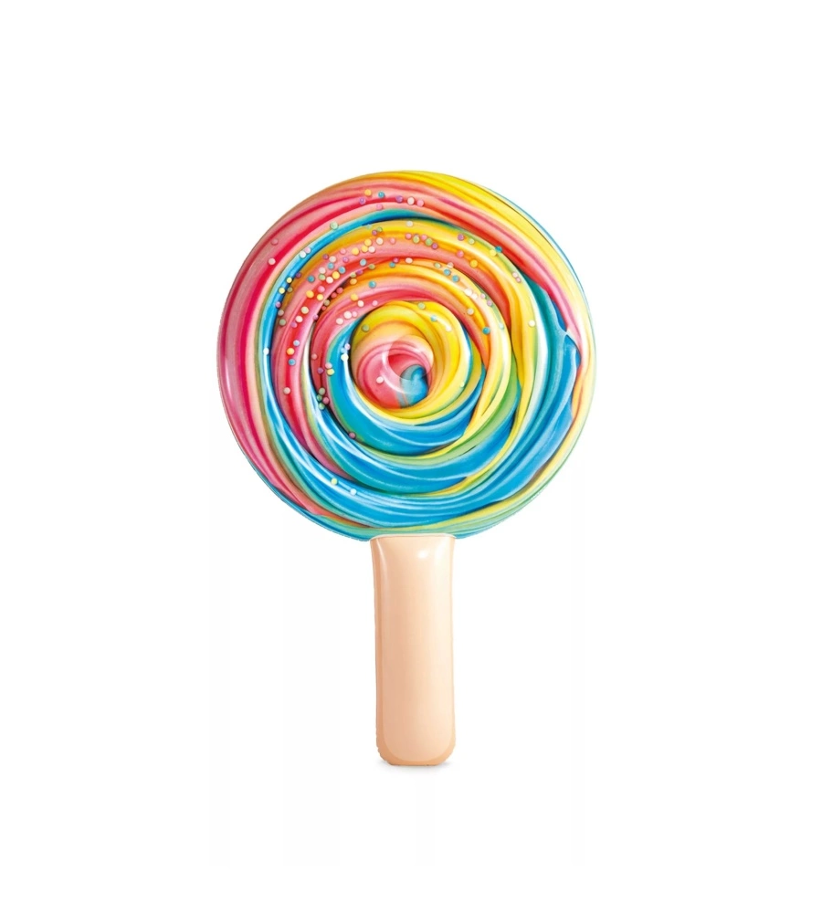 MATERASSINO GONFIABILE INTEX "LOLLIPOP RAINBOW" IN VINILE 198X127X25 CM - COD. 58754EU