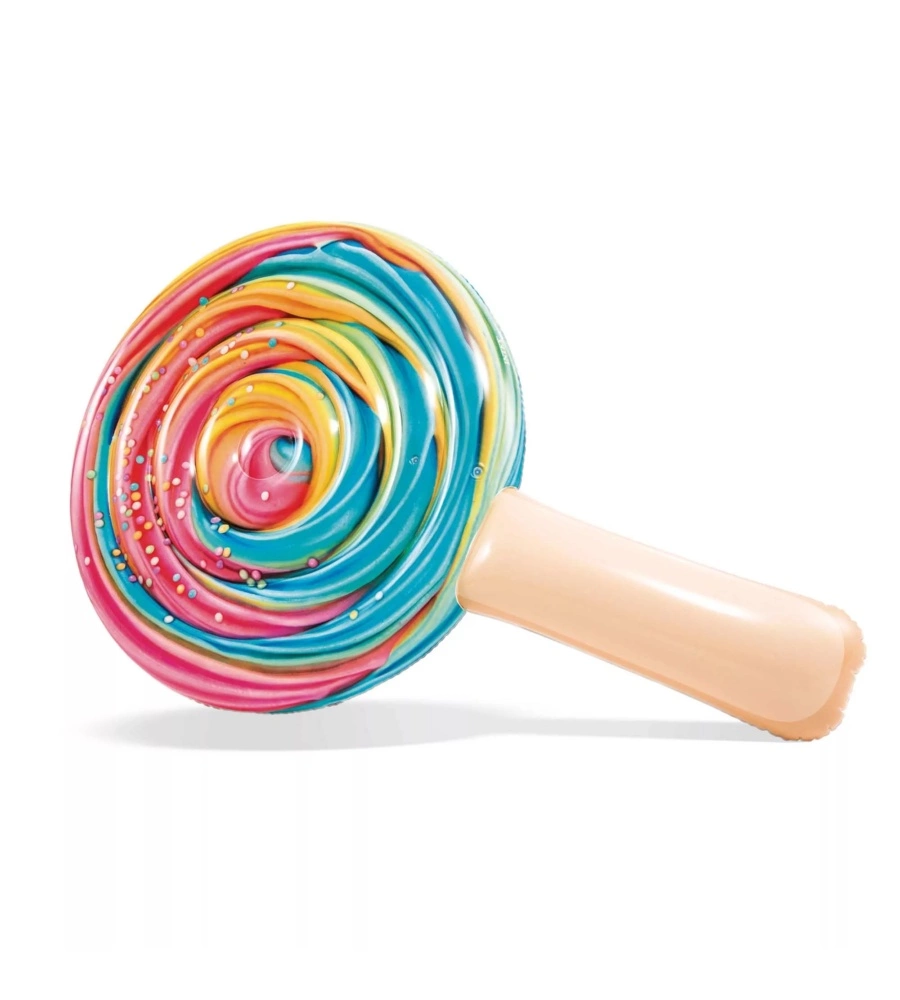 MATERASSINO GONFIABILE INTEX "LOLLIPOP RAINBOW" IN VINILE 198X127X25 CM - COD. 58754EU