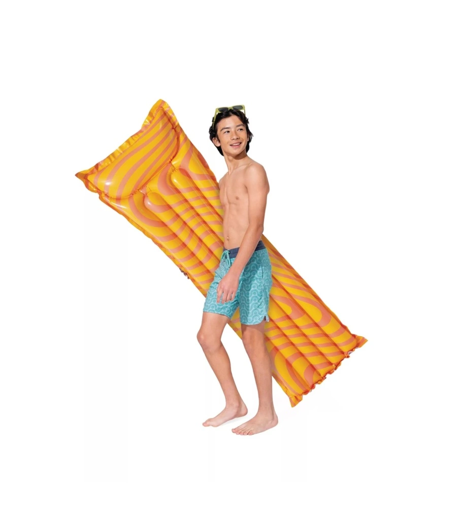 MATERASSINO GONFIABILE INTEX "ONDE RAZZLE DAZZLE" IN VINILE COLORI ASSORTITI 183X69 CM - COD. 59711EU