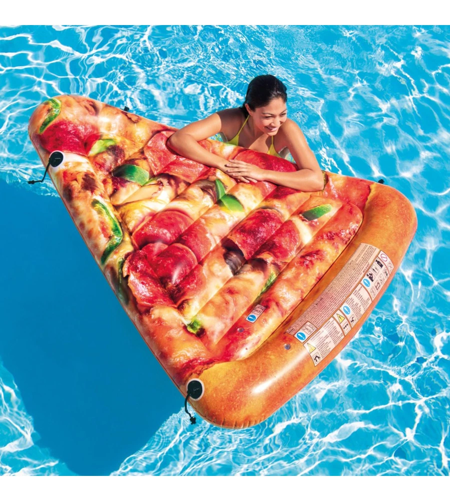 MATERASSINO GONFIABILE INTEX "PIZZA" IN VINILE 175X145 CM - COD. 58752EU