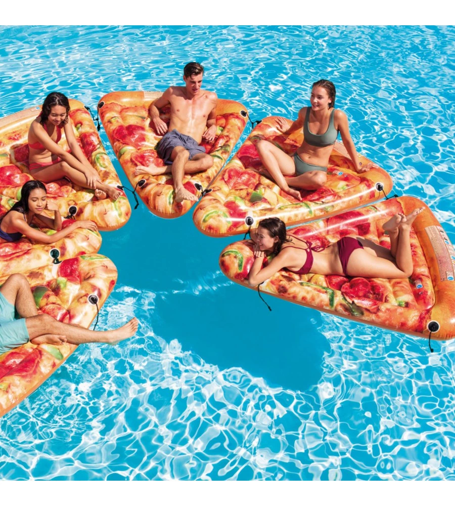MATERASSINO GONFIABILE INTEX "PIZZA" IN VINILE 175X145 CM - COD. 58752EU