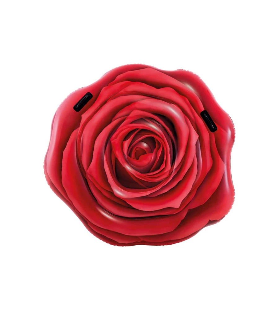 MATERASSINO GONFIABILE INTEX "ROSA" IN VINILE ROSSO 137X132 CM - COD. 58783EU