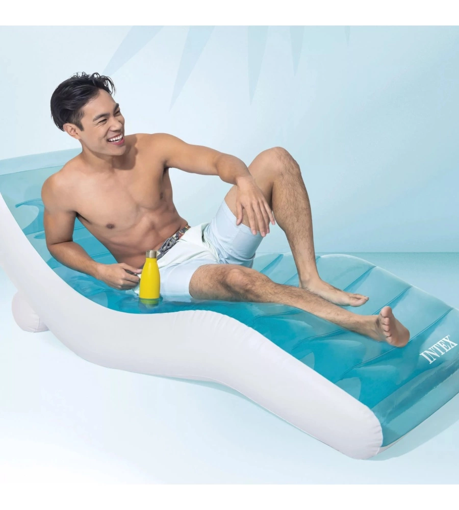 MATERASSINO GONFIABILE INTEX "SPLASH" IN VINILE AZZURRO 191X99 CM - COD. 56874EU