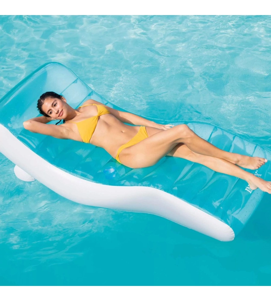 MATERASSINO GONFIABILE INTEX "SPLASH" IN VINILE AZZURRO 191X99 CM - COD. 56874EU