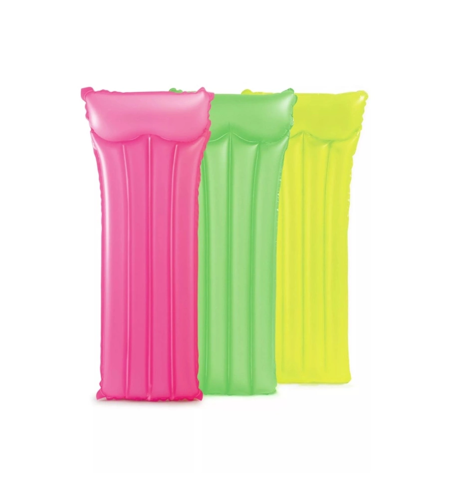 MATERASSINO GONFIABILE INTEX "NEON" IN VINILE COLORI ASSORTITI 183X76 CM - COD. 59717EU