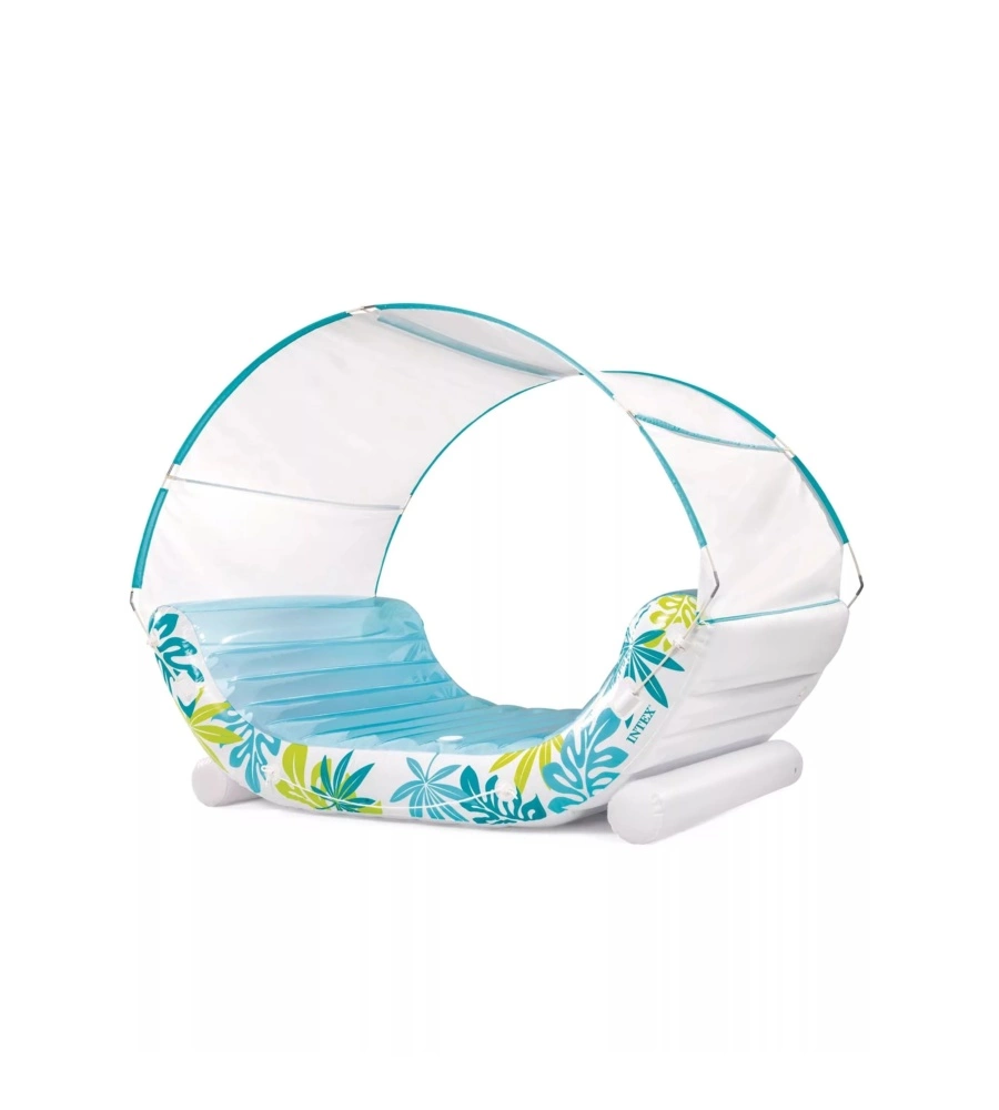 MATERASSINO GONFIABILE INTEX "LOUNGE TROPICAL" IN VINILE AZZURRO 224X150X165 CM - COD. 56294EU