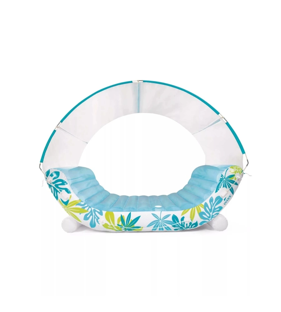 MATERASSINO GONFIABILE INTEX "LOUNGE TROPICAL" IN VINILE AZZURRO 224X150X165 CM - COD. 56294EU