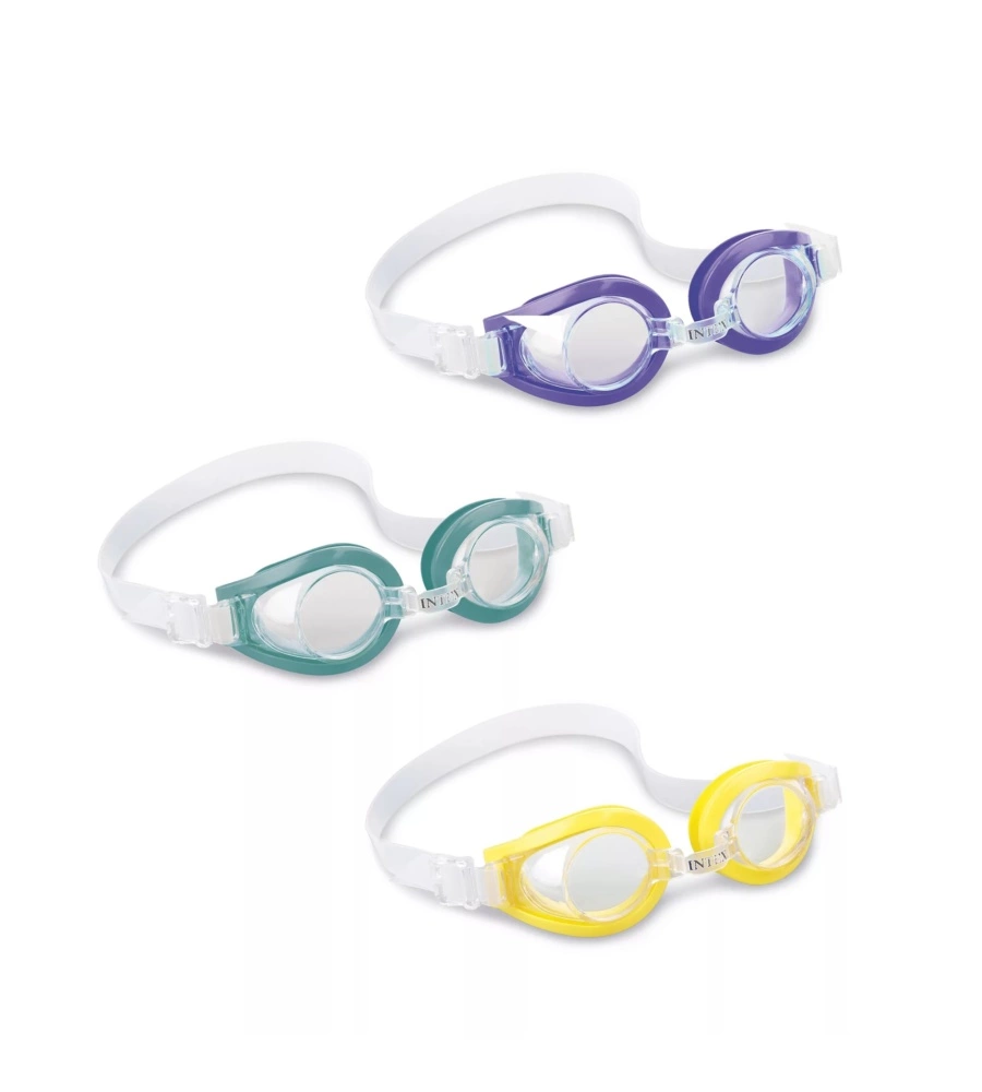 OCCHIALINI NUOTO BAMBINO INTEX "AQUAFLOW" COLORI ASSORTITI - COD. 55602