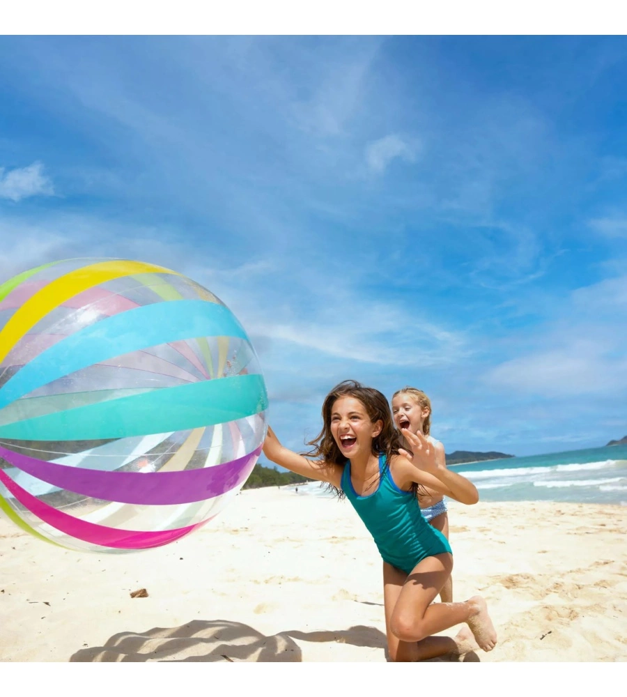 PALLONE GONFIABILE INTEX "JUMBO" IN VINILE COLORI ASSORTITI Ø 107 CM - COD. 59065NP