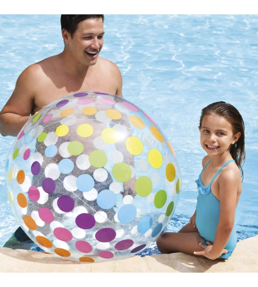 PALLONE GONFIABILE INTEX "JUMBO" IN VINILE COLORI ASSORTITI Ø 107 CM - COD. 59065NP
