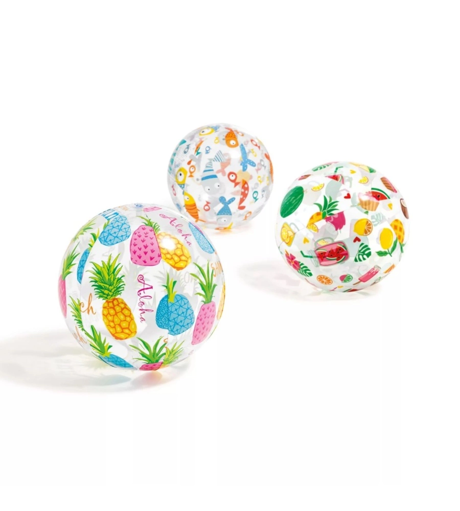 PALLONE GONFIABILE INTEX "TEMA ESTIVO E MARINO" IN VINILE Ø 51 CM - COD. 59040NP