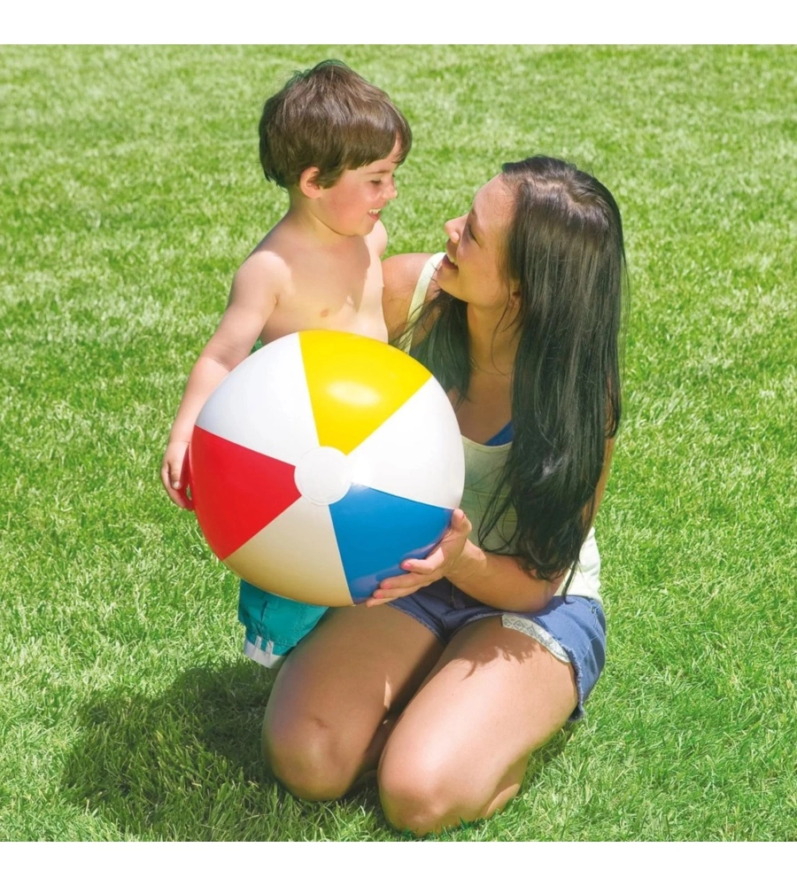 PALLONE GONFIABILE INTEX "GLOSSY" IN VINILE MULTICOLORE Ø 51 CM - COD. 59020NP