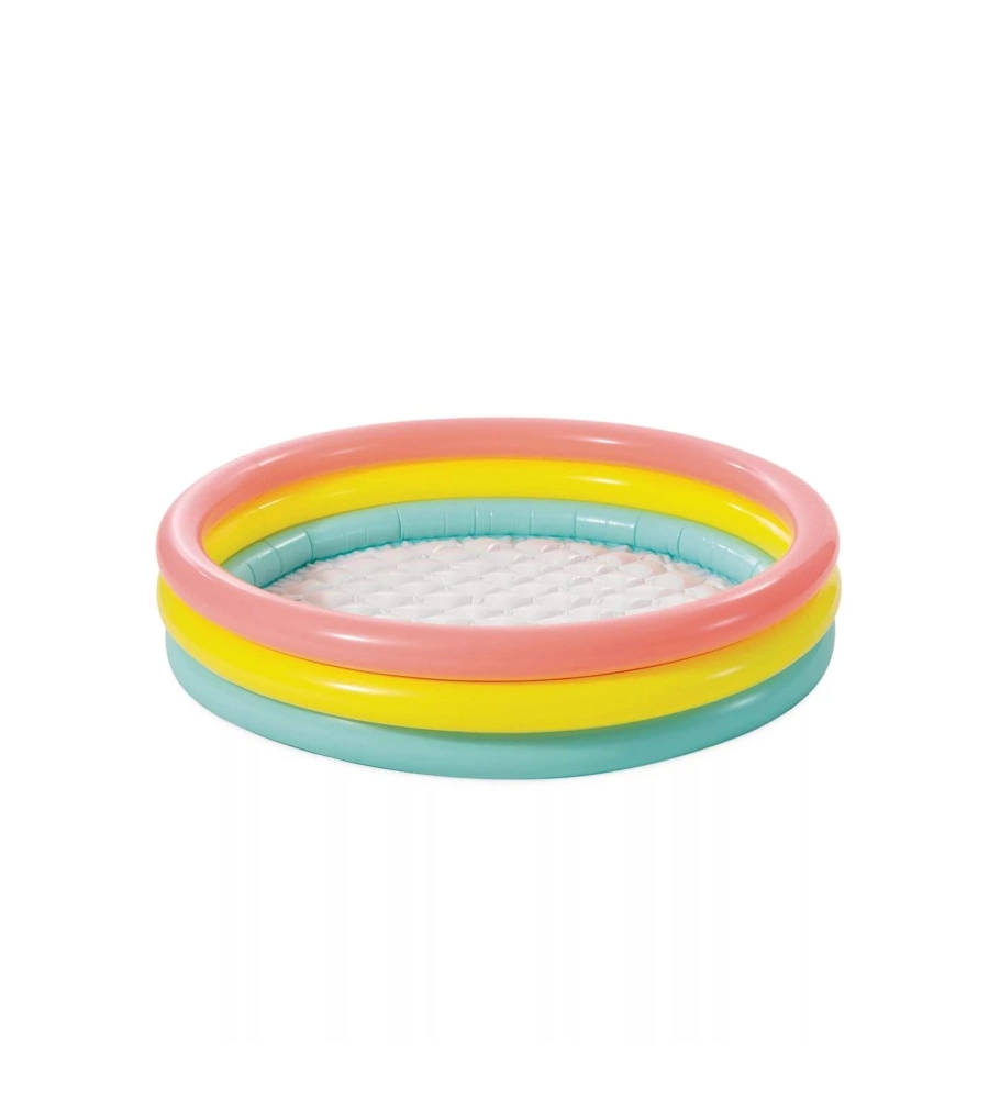 PISCINA GONFIABILE PER BAMBINI INTEX "SUNSET GLOW" IN VINILE MULTICOLORE 114X114X25 CM - COD. 57412NP