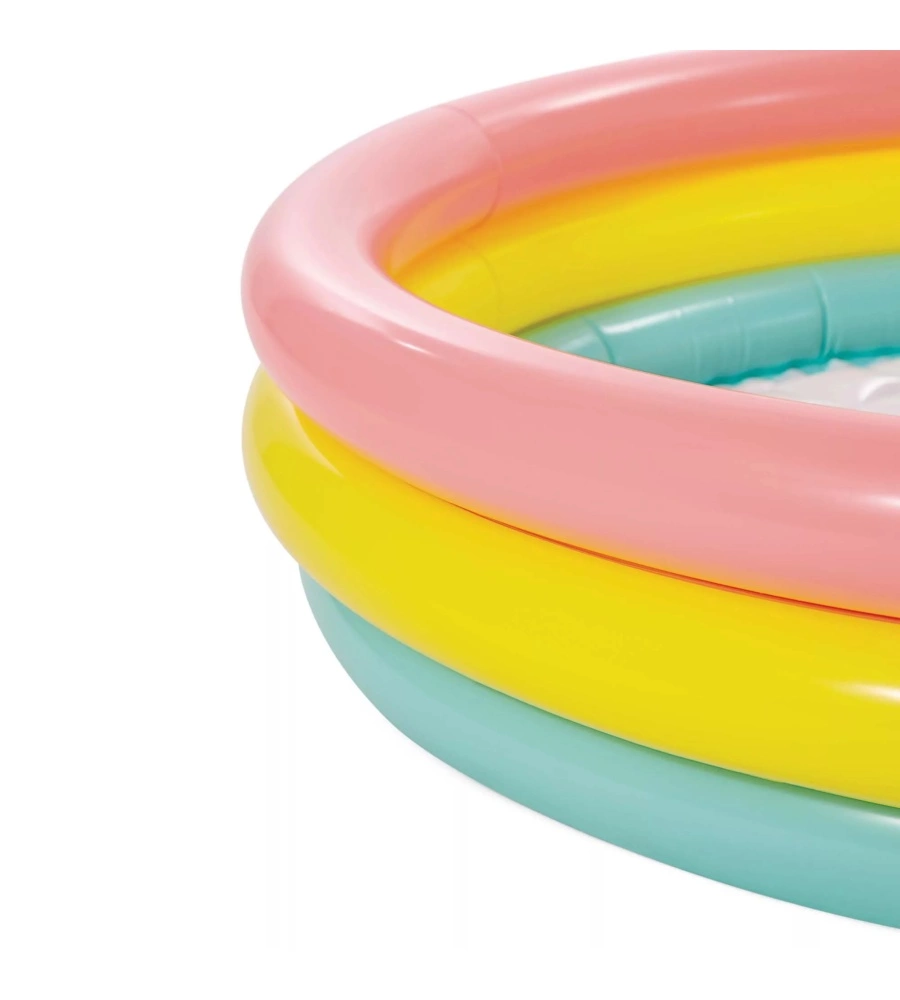 PISCINA GONFIABILE PER BAMBINI INTEX "SUNSET GLOW" IN VINILE MULTICOLORE 114X114X25 CM - COD. 57412NP