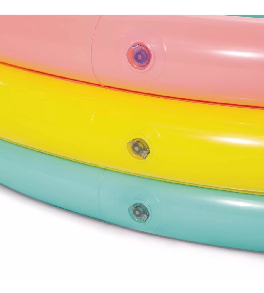 PISCINA GONFIABILE PER BAMBINI INTEX "SUNSET GLOW" IN VINILE MULTICOLORE 114X114X25 CM - COD. 57412NP