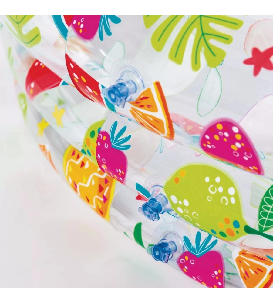 PISCINA GONFIABILE PER BAMBINI INTEX IN VINILE STAMPA ESTIVA 132X132X28 CM - COD. 59431NP