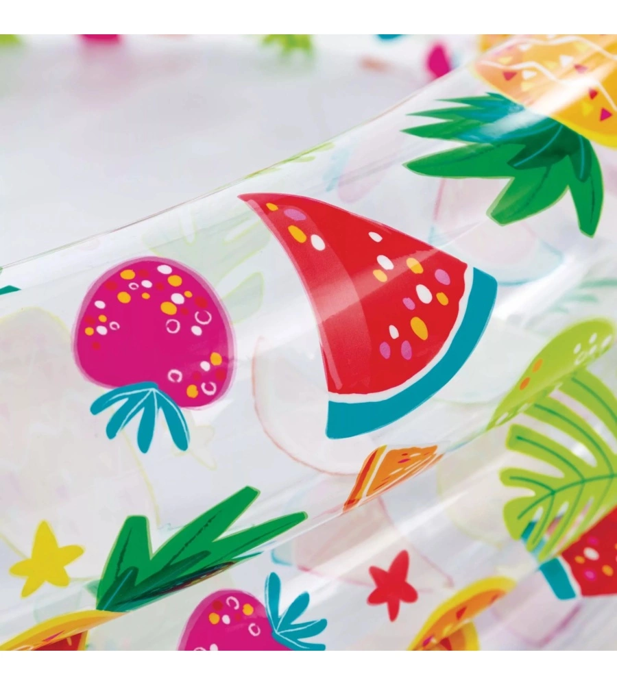 PISCINA GONFIABILE PER BAMBINI INTEX IN VINILE STAMPA ESTIVA 132X132X28 CM - COD. 59431NP