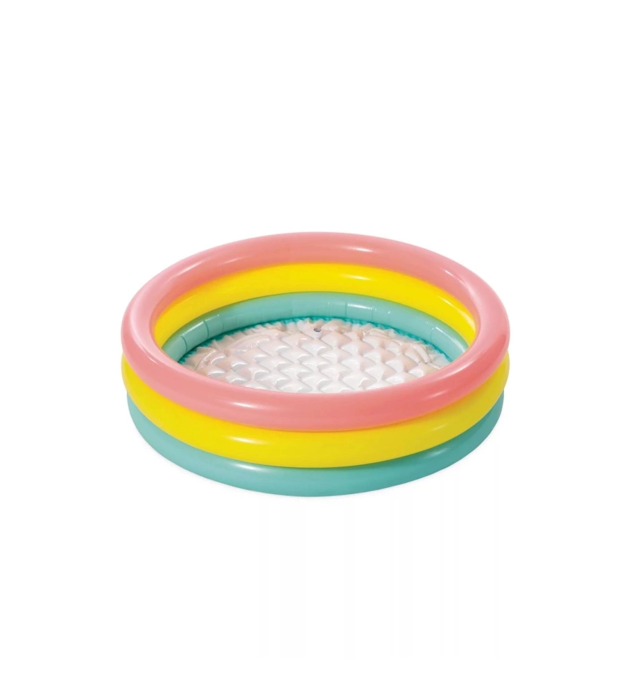 PISCINA GONFIABILE PER BAMBINI INTEX "SUNSET GLOW" IN VINILE MULTICOLORE 86X86X25 CM - COD. 58924NP