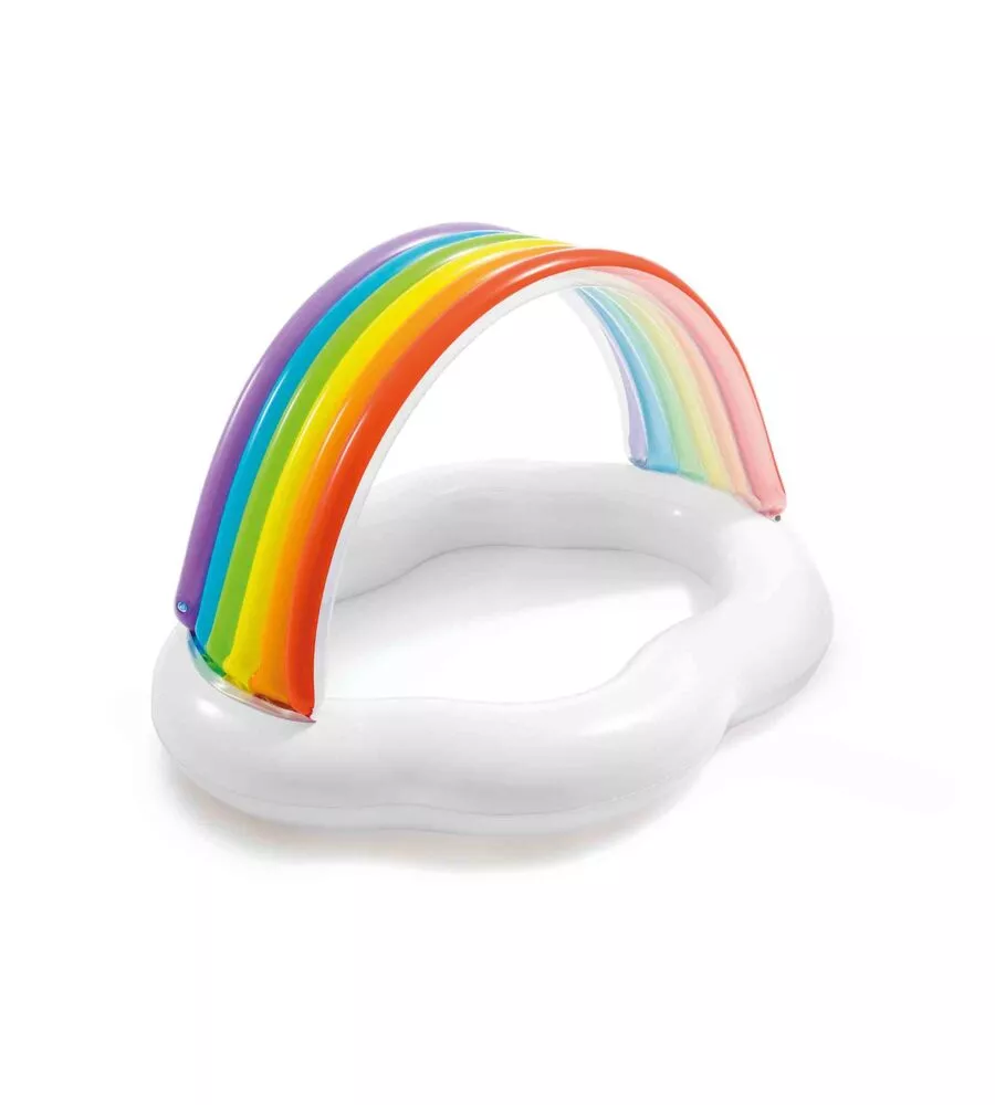 PISCINA GONFIABIE PER BAMBINI INTEX "ARCOBALENO" IN VINILE 142X119X84 CM - COD. 57141NP