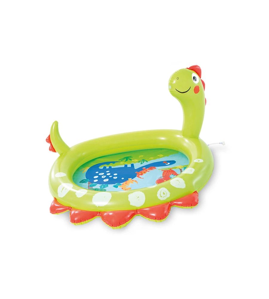 PISCINA GONFIABILE PER BAMBINI INTEX "DINOSAURO" CON SPRUZZINO IN VINILE 119X109X66 CM - COD. 58437NP