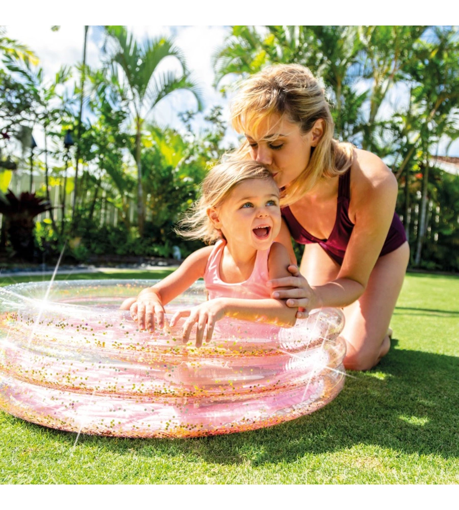 PISCINA GONFIABILE PER BAMBINI INTEX "BABY GLITTER" 86X86X25 CM - COD. 57103NP