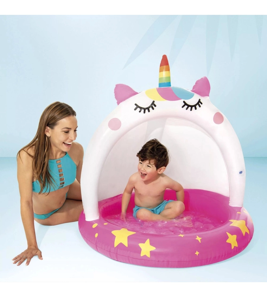 PISCINA GONFIABILE PER BAMBINI INTEX "CATICORN" IN VINILE 102X102 CM - COD. 58438NP