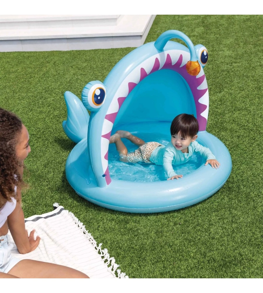PISCINA GONFIABILE PER BAMBINI INTEX "RANA PESCATRICE" IN VINILE 127X102X86 CM - COD. 58419NP