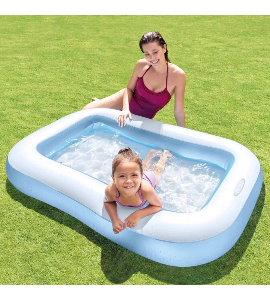 PISCINA GONFIABILE PER BAMBINI INTEX IN VINILE AZZURRO E BIANCO 166X100X25 CM - COD. 57403NP