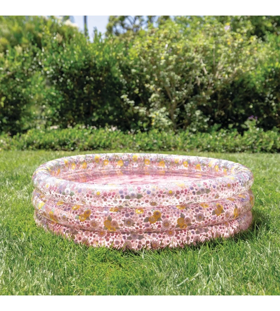 PISCINA GONFIABILE PER BAMBINI INTEX "BABY FIORI" IN VINILE ROSA 86X86X25 CM - COD. 58427NP