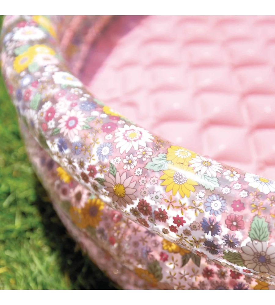 PISCINA GONFIABILE PER BAMBINI INTEX "BABY FIORI" IN VINILE ROSA 86X86X25 CM - COD. 58427NP