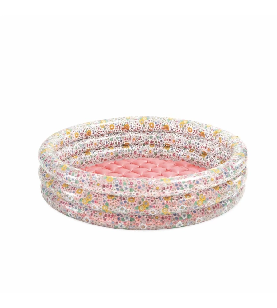 PISCINA GONFIABILE PER BAMBINI INTEX "BABY FIORI" IN VINILE ROSA 86X86X25 CM - COD. 58427NP