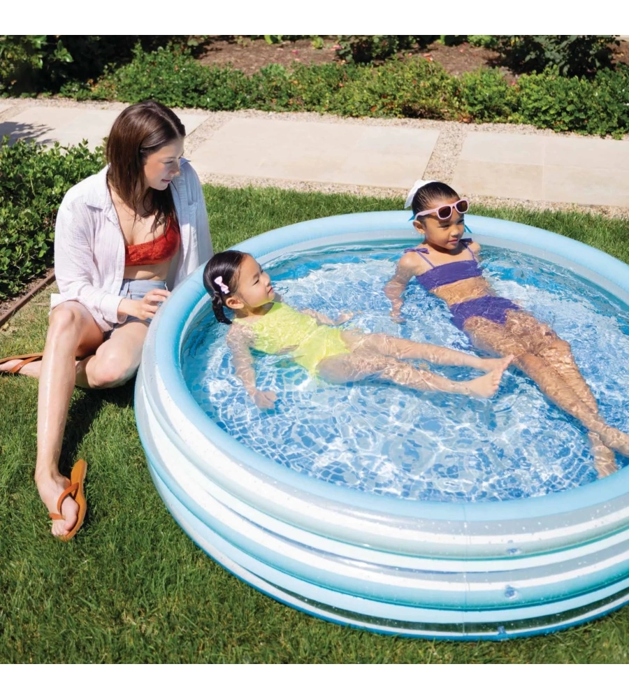 PISCINA GONFIABILE PER BAMBINI INTEX "BLUE BLISS" IN VINILE BLU 147X147X33 CM - COD. 58467NP