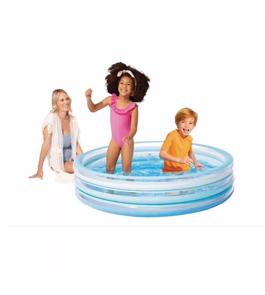 PISCINA GONFIABILE PER BAMBINI INTEX "BLUE BLISS" IN VINILE BLU 147X147X33 CM - COD. 58467NP