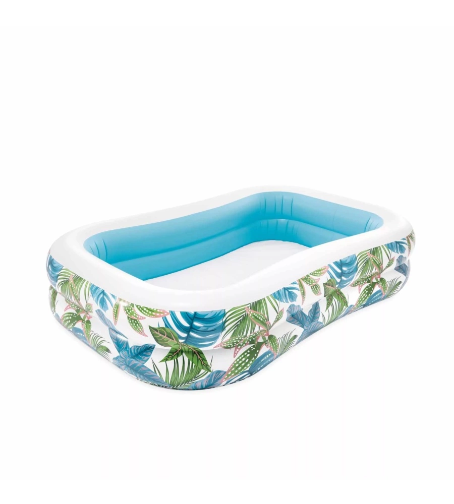 PISCINA GONFIABILE PER BAMBINI INTEX "FAMILY PALMA" IN VINILE 229X152X48 CM - COD. 57177NP