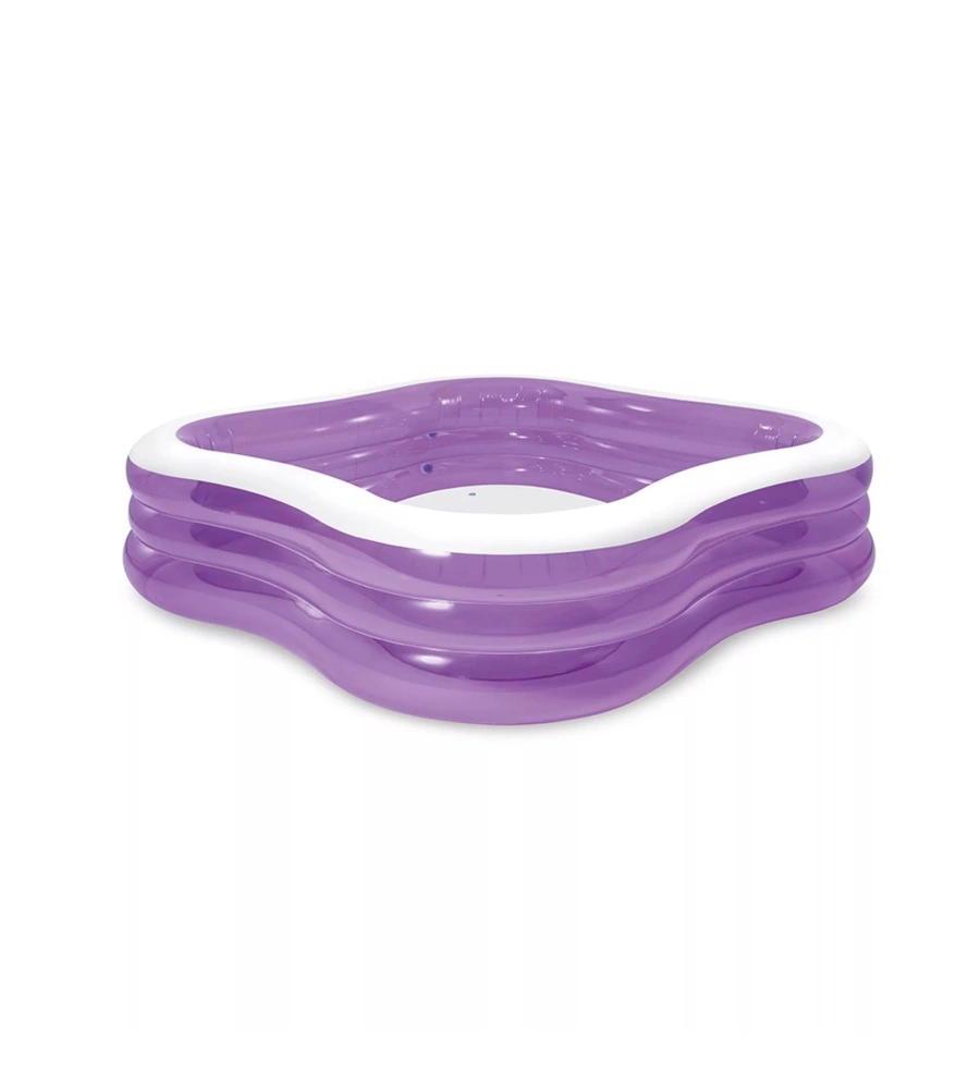 PISCINA GONFIABILE PER BAMBINI INTEX "FAMILY QUADRATA" IN VINILE COLORI ASSORTITI 229X229X56 CM - COD. 57495NP