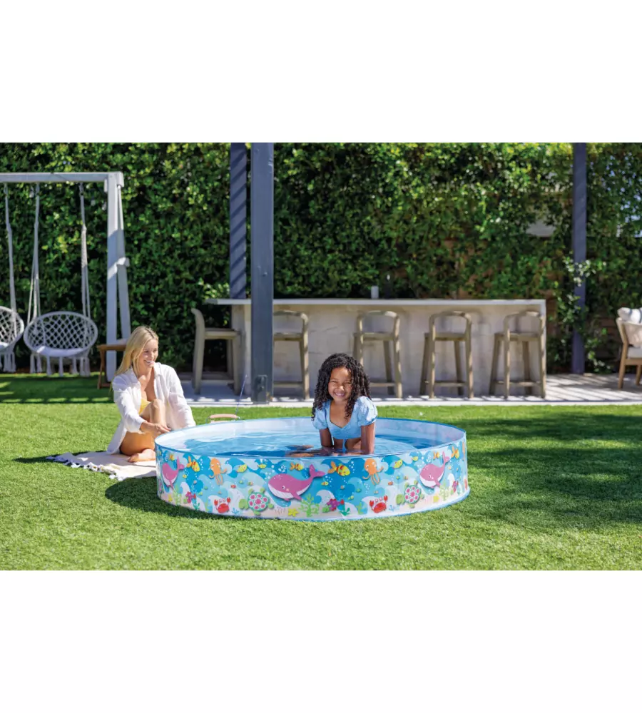 PISCINA RIGIDA PER BAMBINI INTEX "BEACH" 152X152X25 CM - COD. 56451NP