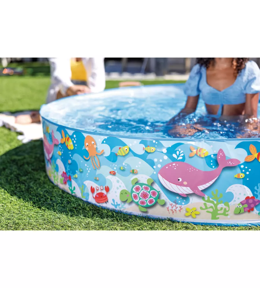 PISCINA RIGIDA PER BAMBINI INTEX "BEACH" 152X152X25 CM - COD. 56451NP